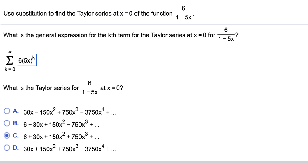 solved-use-substitution-to-find-the-taylor-series-at-x-0-of-chegg