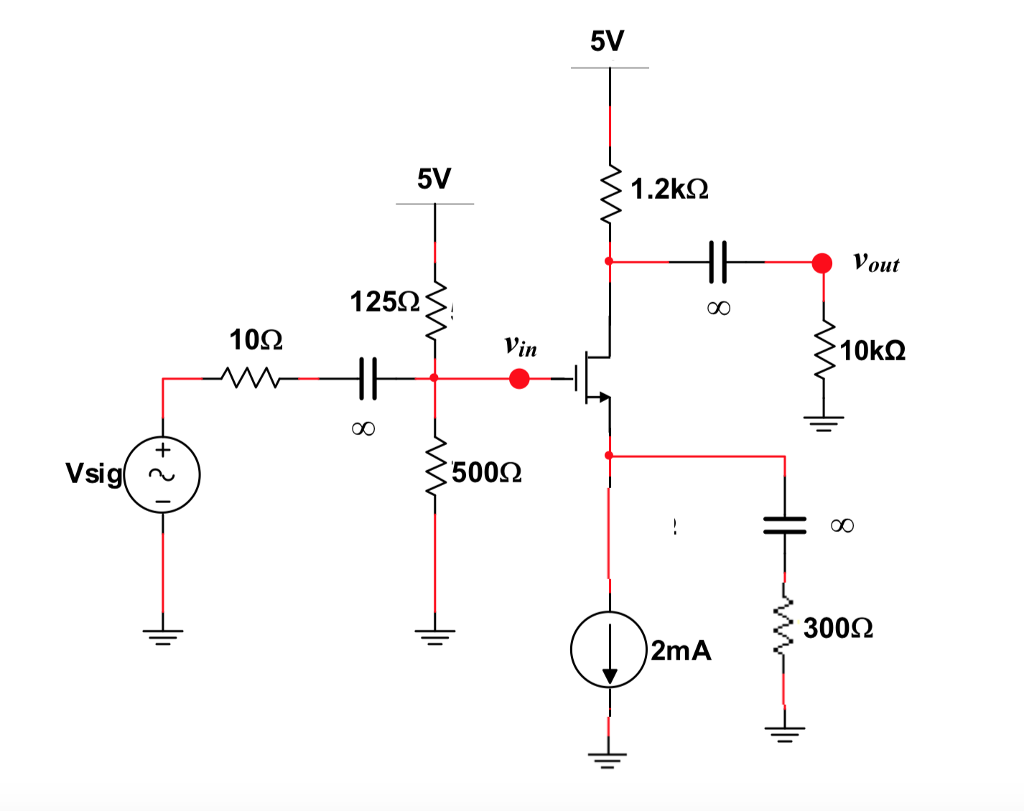 Solved In The Amplifier Circuit Below, The Transistor Has | Chegg.com