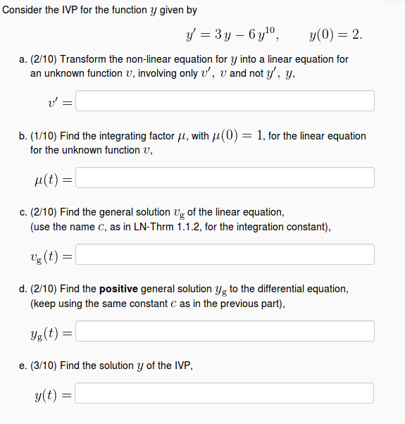 Solved Consider The Ivp For The Function Y Given By Y 3y