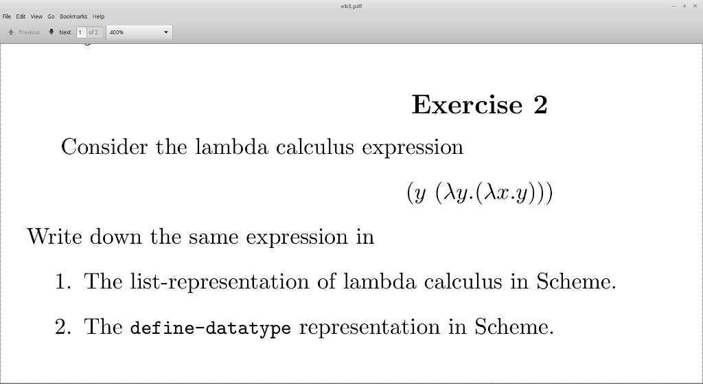 Solved Consider The Lambda Calculus Expression (y (lambda | Chegg.com