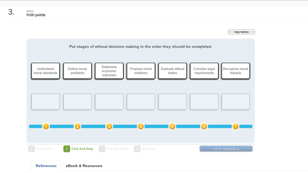Solved put stages of ethical decision making in the order | Chegg.com