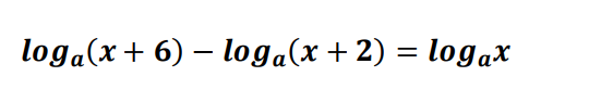 Solved loga(x + 6)-logo(x + 2) = log ax | Chegg.com