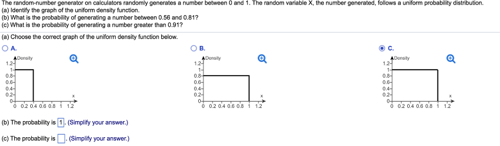 Solved The Random-number Generator On Calculators Randomly | Chegg.com