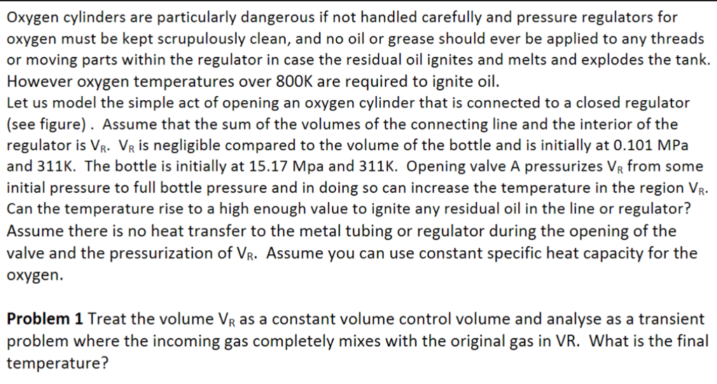 Oxygen cylinders are particularly dangerous if not