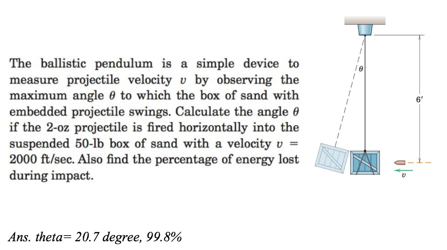 Solved: The Ballistic Pendulum Is A Simple Device To Measu... | Chegg.com