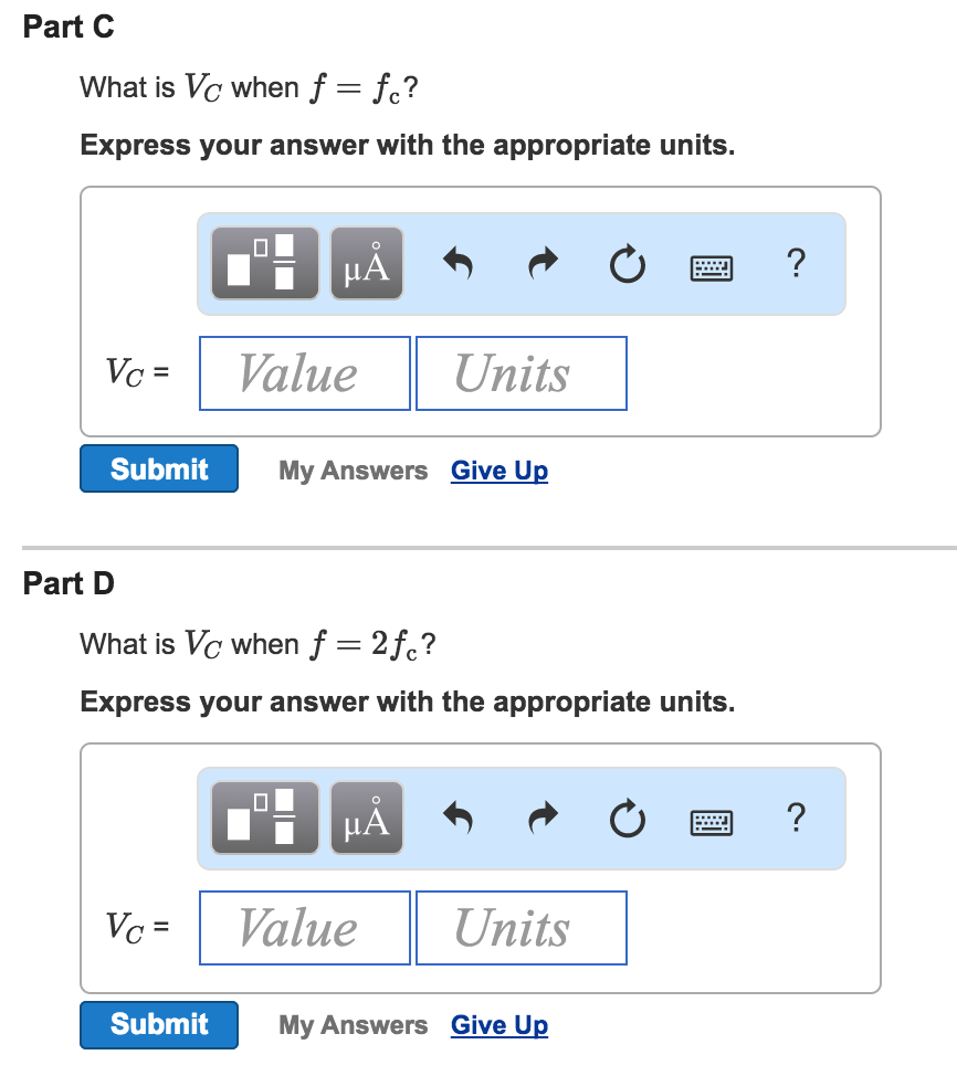 Solved A lowpass filter consists of a 107 μF capacitor in