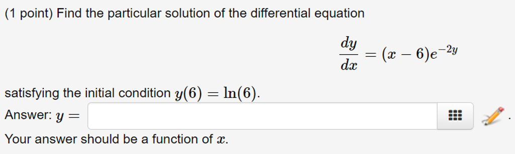 Solved Find The Particular Solution Of The Differential E Chegg Solved Find The Particular Solution Of The Differential E Chegg