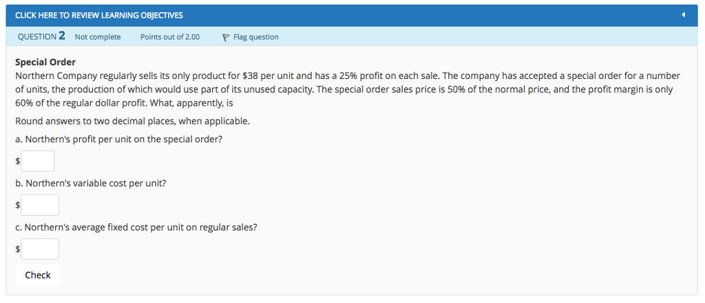 Solved Special Order Northern Company Regularly Sells Its 