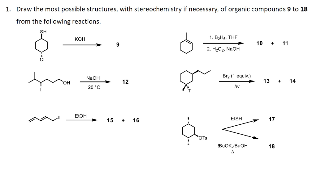 Solved Draw the most possible structures, with | Chegg.com