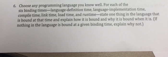 Solved Choose any programming language you know well. For | Chegg.com