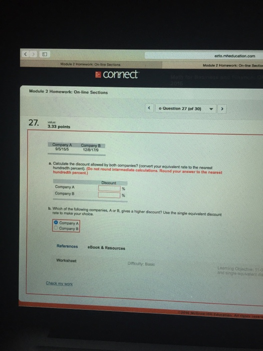 Calculate the discount allowed by both companies?