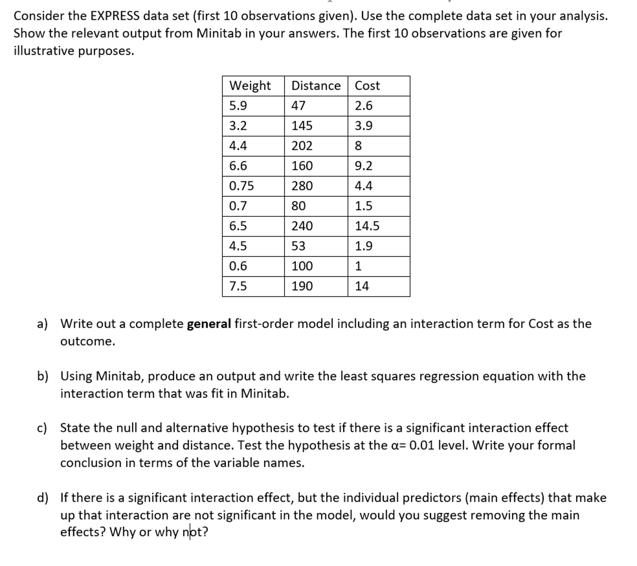 Solved I need help with the following Stat Problem. Please | Chegg.com