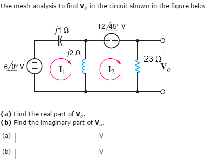 Solved Use mesh analysis to find Vo in the circuit shown in | Chegg.com