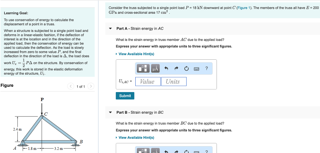 Solved Consider the truss subjected to a single point load P | Chegg.com