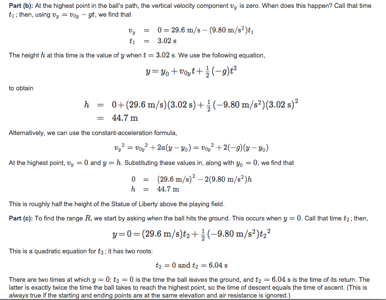 Solved Now let’s consider a projectile problem in which the | Chegg.com