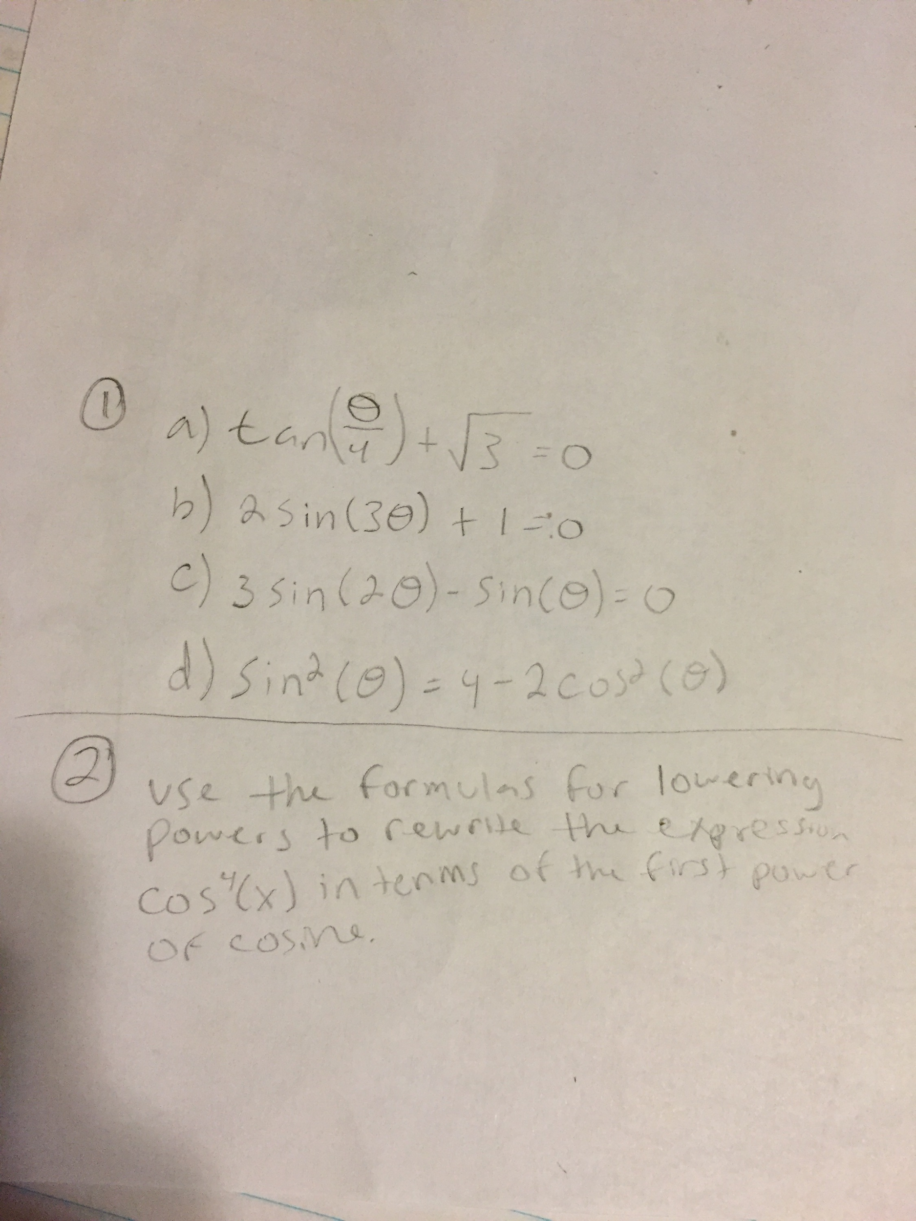square root of 3 tan theta 1 0