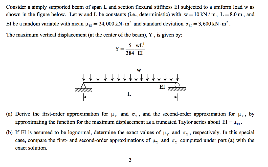 (a) Derive the first-order approximation for mY and | Chegg.com