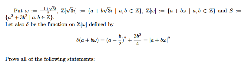 4. zw] is a Euclidean Domain with Euclidean function