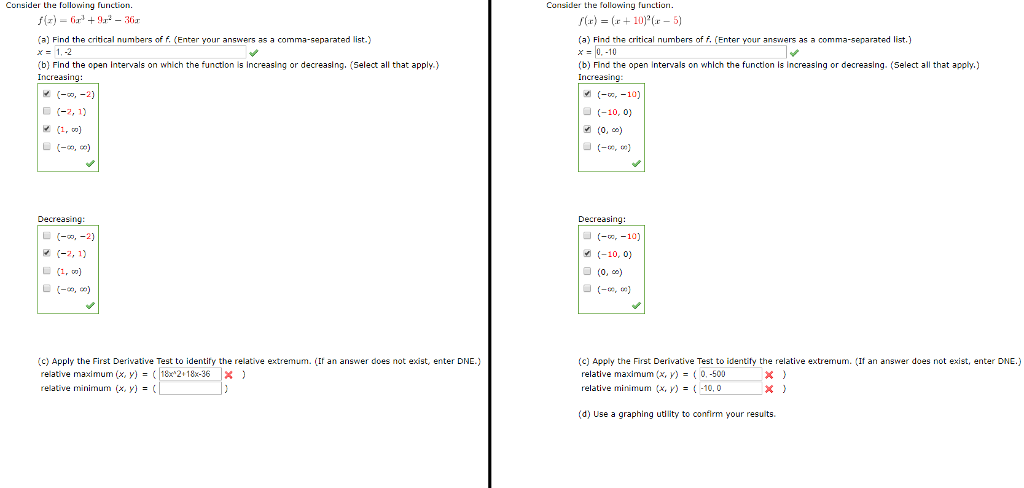 Solved Very confused on how to do part c on both | Chegg.com