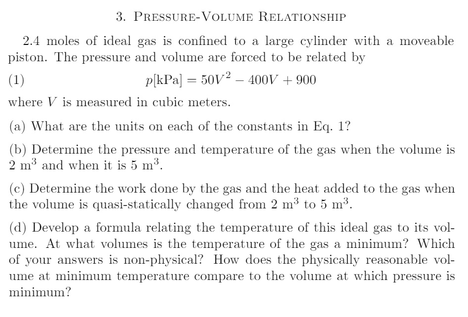 Solved 2.4 moles of ideal gas is confined to a large | Chegg.com