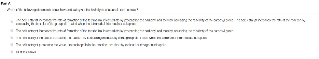 Solved Which of the following statements about how acid | Chegg.com