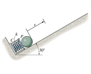 Solved The 0.30 lb ball is shot from the spring device | Chegg.com