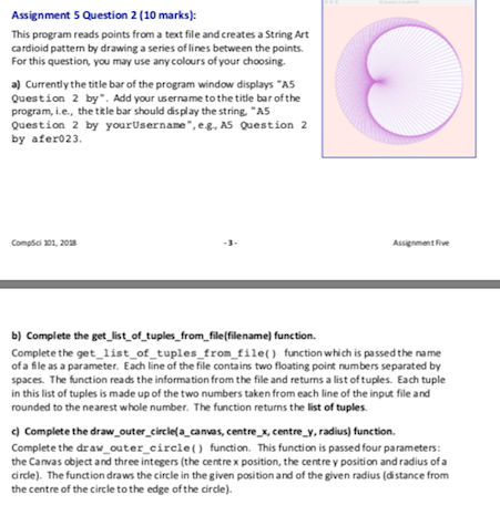 Assignment 5 Question 2 (10 marks): This program | Chegg.com
