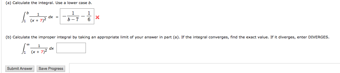 Solved Calculate The Integral. Use A Lower Case B. | Chegg.com