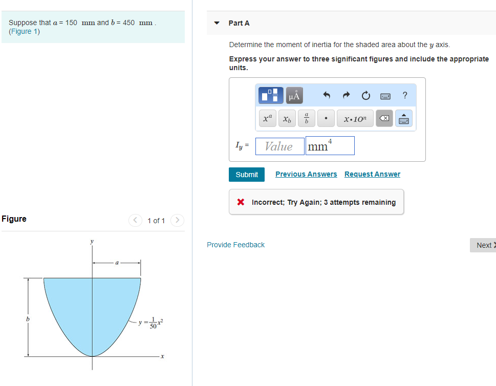 Solved 150 mm and b - 450 mm Suppose that a (Figure 1) Part | Chegg.com