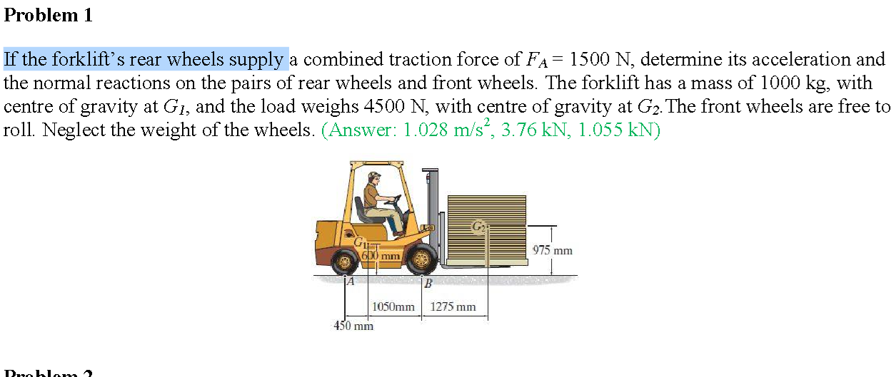 parts of a forklift truck wheel