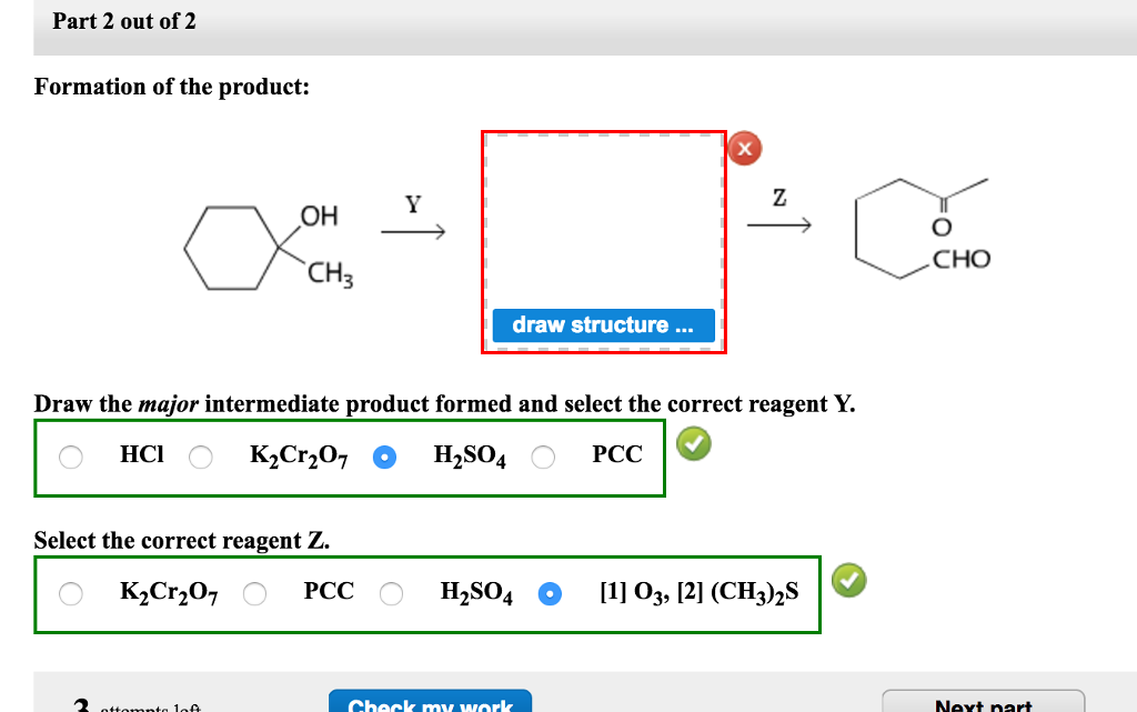 Solved Formation of the product Draw the major intermediate