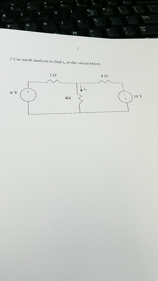 Solved 2 2.Use mesh analysis to find io in the circuit below | Chegg.com