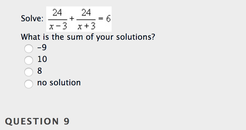 solve 3x 6 24