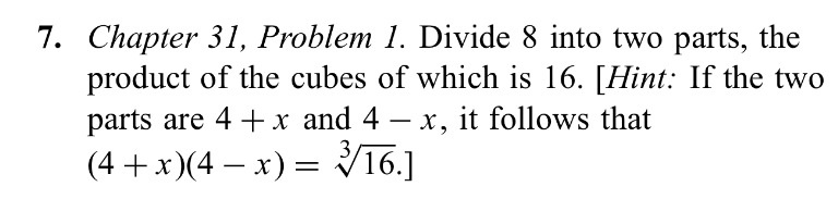 Solved Divide 8 Into Two Parts, The Product Of The Cubes Of | Chegg.com