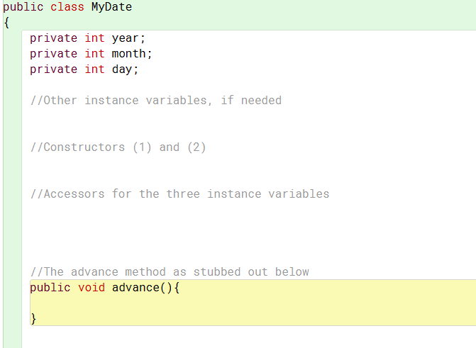 Solved Objective: Review the basics of writing Java classes | Chegg.com