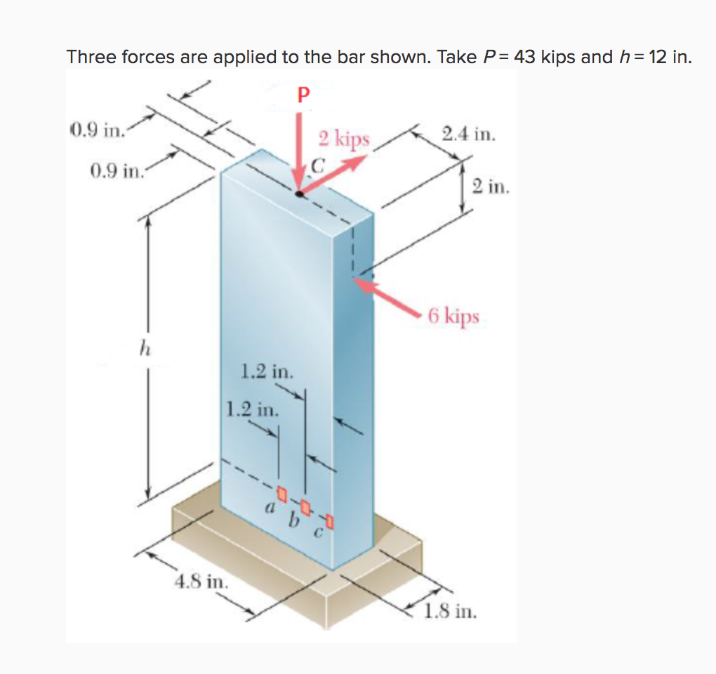 Solved find the normal stress and shear stress at point a, | Chegg.com