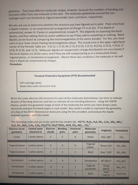 Solved blackboard unk edu Experiment 10 Lewis Structures,