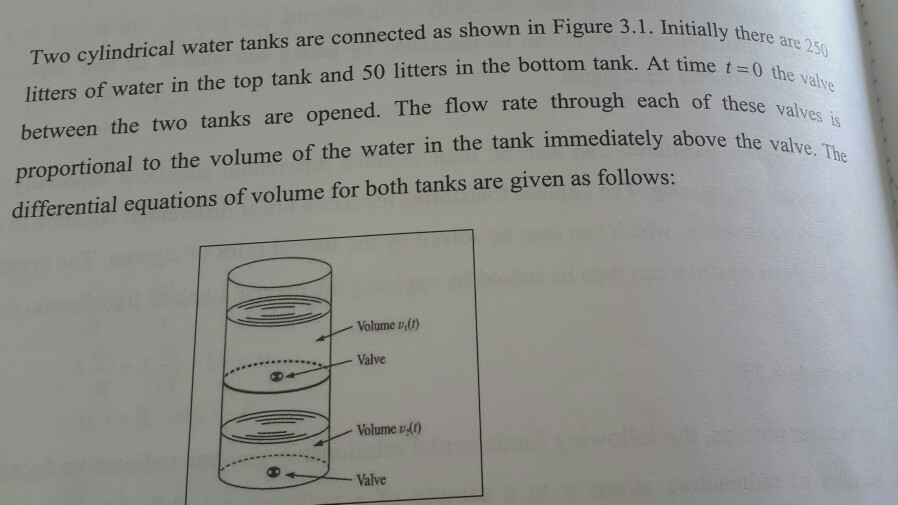 Solved Two cylindrical water tanks are connected as shown in | Chegg.com
