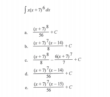 Solved j x(x +7)'a (x+7) a.ーーーーー+ 56 (x + 7)7(x-14) b. +C | Chegg.com