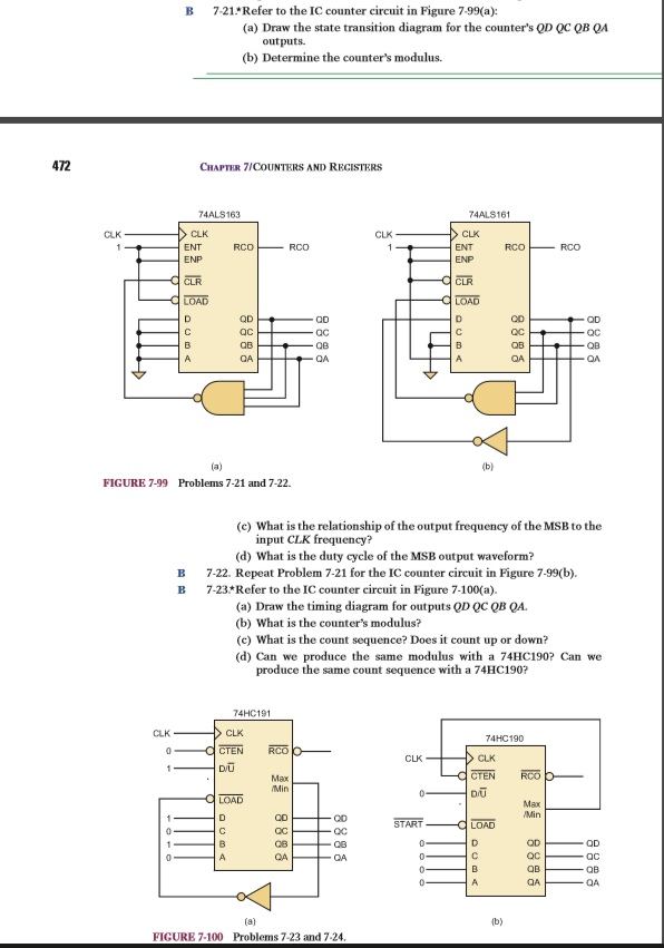 (Solved) - Refer To The IC Counter Circuit In Figure 799(a): (a) Draw ...