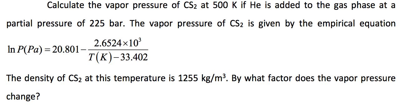 Partial Pressure Of Water Vapor Formula