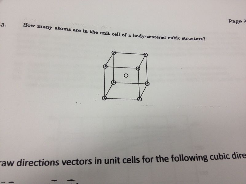Solved How many atoms are in the unit cell of a body | Chegg.com