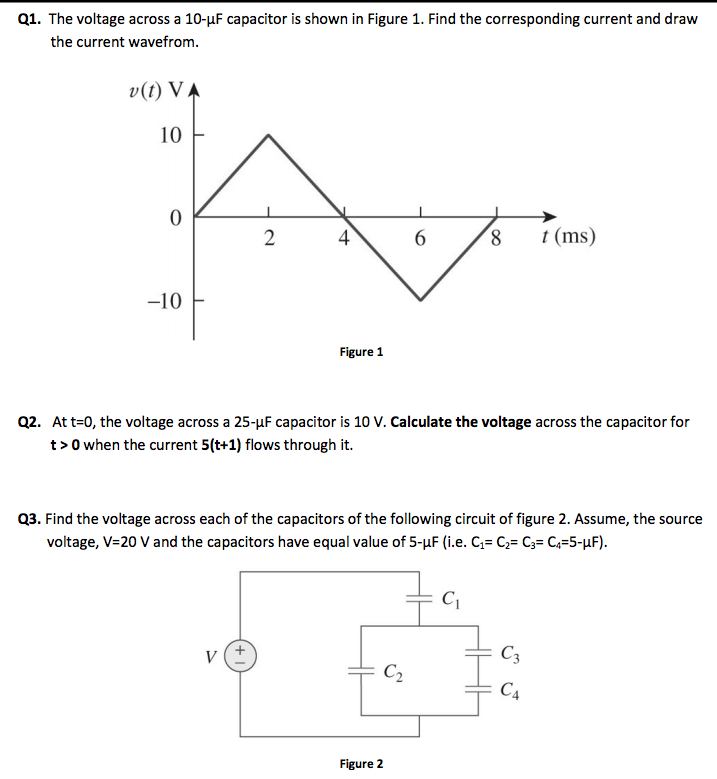 solved-q1-the-voltage-across-a-10-uf-capacitor-is-shown-in-chegg