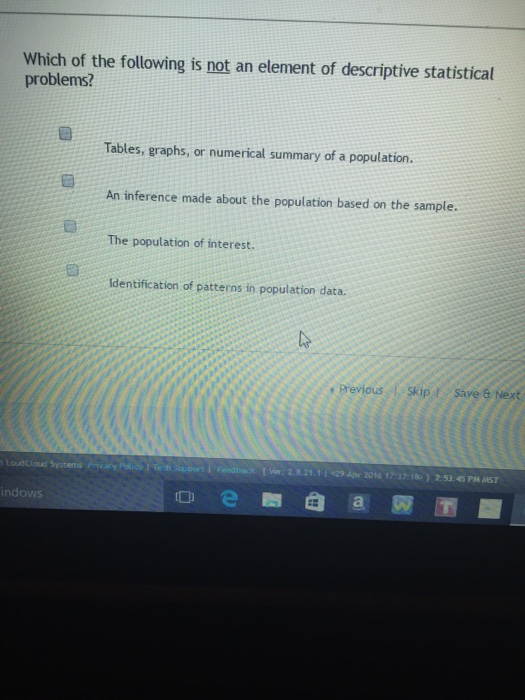 Solved Which of the following is not an element of | Chegg.com