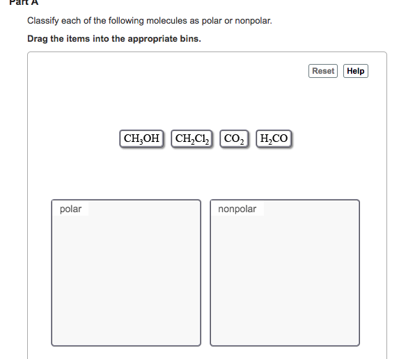 Solved Classify Each Of The Following Molecules As Polar Or | Chegg.com