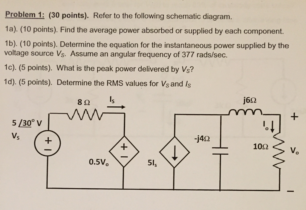 Solved: Refer To The Following Schematic Diagram. 1a). Fin... | Chegg.com