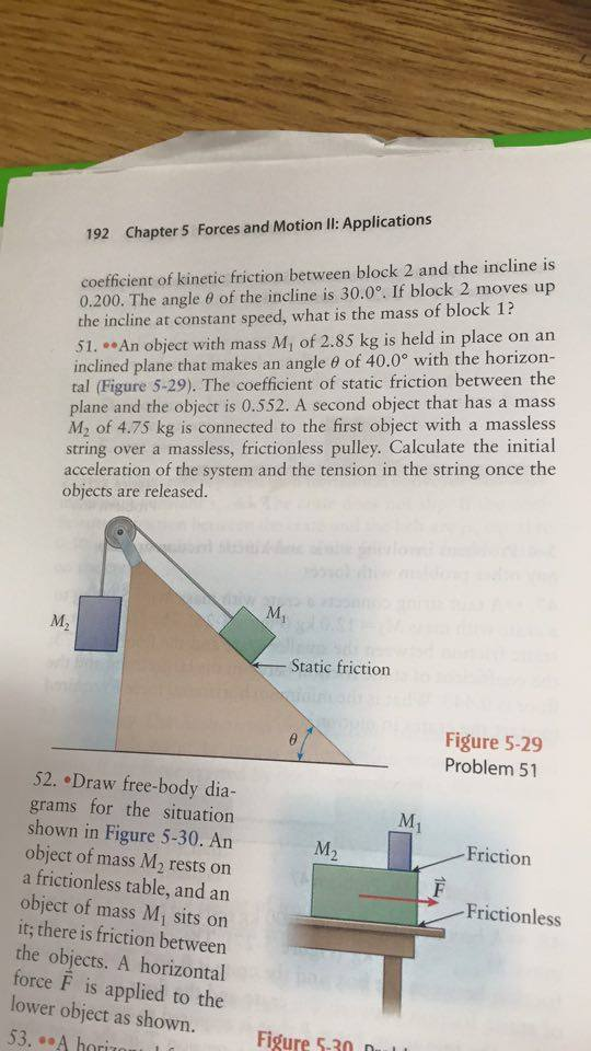 Solved An Object With Mass M_1 Of 2.85 Kg Is Held In Place | Chegg.com