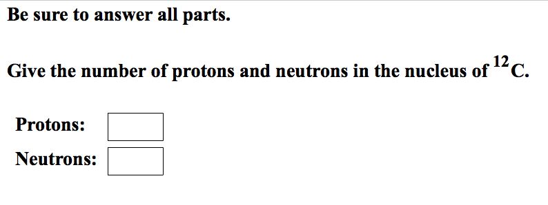 12 6 c number of neutrons