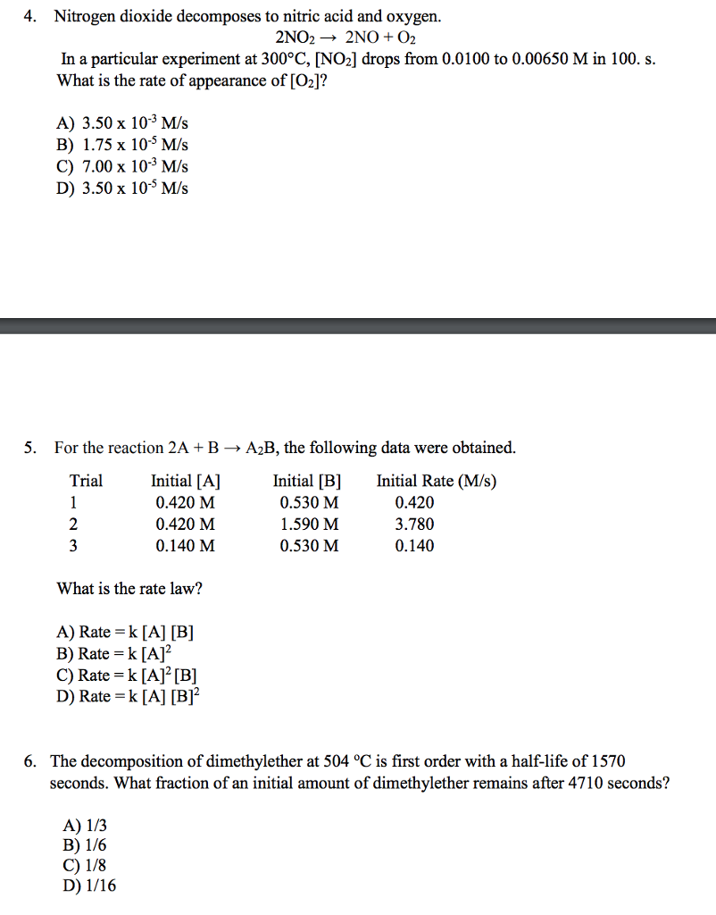 Solved 4. Nitrogen dioxide to nitric acid and