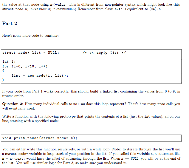 linked list important questions with code and... Solved This assignment is an exercise in building a linked | Chegg.com